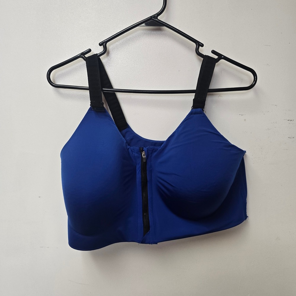 Torrid Active Royal Blue Front Zip High Impact Sports Bra 40DD 3742